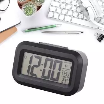 Настольные часы с температурным календарем, недельным дисплеем, электронным светодиодным дисплеем с функцией повтора сигнала, музыкальным цифровым будильником розовый