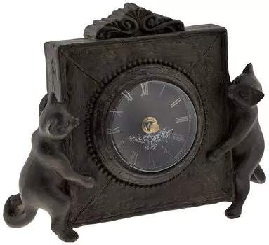 Настольные часы Toyo Sekisou Animal Ornament Cat 11085 чёрный