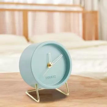 Настольные часы в скандинавском стиле, креативное украшение для офиса и дома, прикроватное украшение для гостиной, студенческие металлические часы