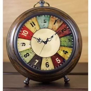 Настольные часы в старинном стиле для офиса, домашнего декора, предметов ручной работы, свадебного подарка, спальни, гостиной, старинные настольные часы, дизайн(Дерево,Коричневый)