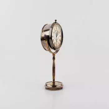 Настольные часы в стиле викторианского Лондона из латуни 12,7 см с гравировкой, декор из цельной латуни