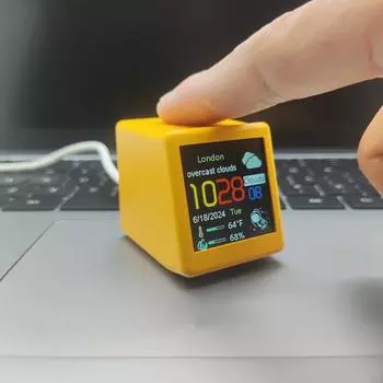 Настольные часы WiFi Smart Desktop цифровые часы с погодным дисплеем Мини ТВ Стиль Декор чёрный