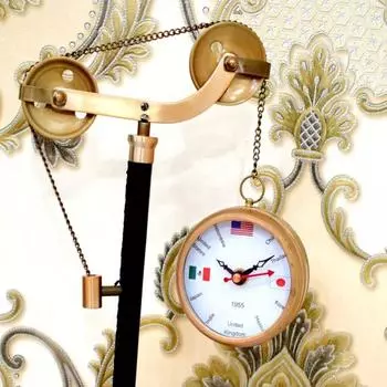 Настольные часы, винтажные настольные часы в стиле стимпанк с латунным шкивом, ручная работа, настольные часы как