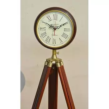 Настольные и напольные часы в викторианском лондонском винтажном стиле с регулируемой деревянной подставкой для штатива Декор для домашнего офиса 60 x 12 дюймов