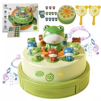 Настольные игры «Прыгай и лови лягушку», настольные игры «Лягушка» для детей 4-6 лет, интерактивные настольные игры для всей семьи, игра «Прыгай и поймай», развивающие игрушки One Size