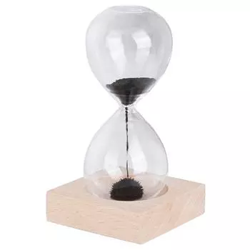 Настольные магнитные стеклянные песочные часы с основанием для украшения дома, подарочный орнамент