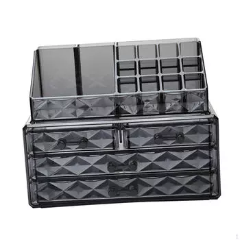 Настольные органайзеры 4-х уровневые держатели для кистей для макияжа карандаши ручки контейнер для хранения канцелярских принадлежностей серый