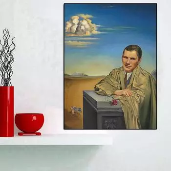 Настольные персонажи Сальвадора Дали, картина маслом на холсте, постеры и принты, настенные художественные картинки Куадрос для украшения гостиной 21cm30cm NoFrame