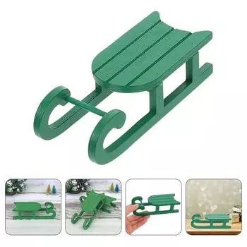 Настольные сани украшения для отпуска сноуборд мини лыжи украшения деревянные рождественские подвесные сани украшения зелёный