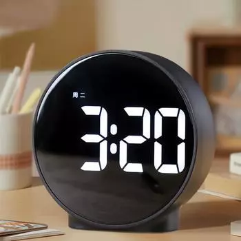 Настольные светодиодные электронные часы Бытовая техника Sense Desktop Студенты Специальный Высокий внешний вид Уровень интеллекта Будильник чёрный