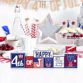 Настольные украшения, День независимости США, знаки Декларации, патриотический орнамент для стола, центральная часть стола, домашний декор для комнаты, вечеринки One Size