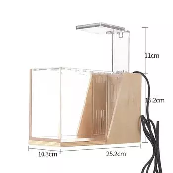 Настольный аквариум с боковой фильтрацией, без подмены воды, ландшафтный акриловый экологический маленький креативный офисный аквариум для рыб