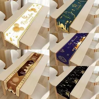 Настольный бегун Рамадан Украшение Супер Мягкая Одежда Длинный Обеденный Стол Крышка Орнамент K