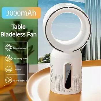 Настольный безлопастной электрический вентилятор, настольный вентилятор, 5 скоростей, башенный вентилятор для детского кулера, кондиционера, перезаряжаемый через USB, охлаждающий вентилятор