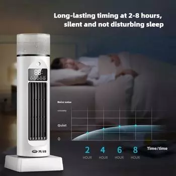 Настольный безлопастной вентилятор-распылитель Бытовой башенный вентилятор Кондиционер Холодное увлажнение и охлаждение Настольный USB-вентилятор белый