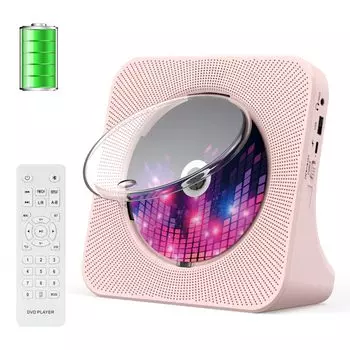 Настольный CD-магнитола с функцией Bluetooth, совместимая с CD-плеером, емкостью 4000 мА·ч, с пылезащитным прозрачным светодиодным пультом дистанционного управления, легко