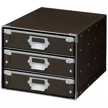 Настольный чехол Nakabayashi Letter Case 3 яруса A4 вертикальный коричневый FBD-NA43S