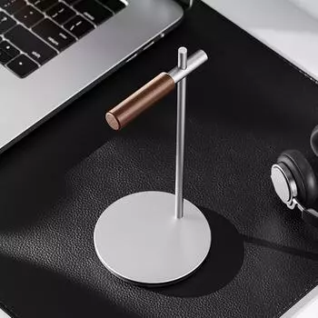 Настольный держатель для Bluetooth-гарнитуры из алюминиевого сплава и орехового дерева, крепление для наушников серый