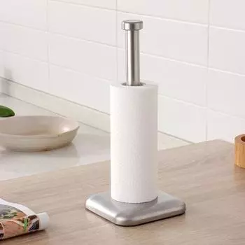 Настольный держатель для бумажных полотенец с устойчивым основанием, полированная поверхность, нержавеющий держатель для рулонов бумажных полотенец для ванной комнаты и кухни
