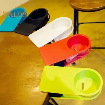 Настольный держатель для чашек. Компактный зажим. Больше не нужно разливов. Настольный держатель для чашек для надежного хранения больших чашек с водой. чёрный