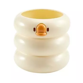 Настольный держатель для карандашей с милой мультяшной уткой, достаточная вместительность, настольные принадлежности, органайзер для кистей для макияжа для