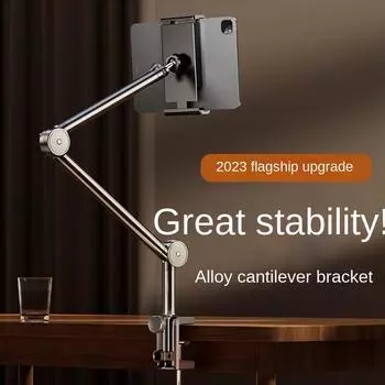 Настольный держатель для мобильного телефона, зажим для кровати, прикроватный зажим для ленивой прямой трансляции, складной консольный кронштейн для Apple, Samsung, iPad, держатель для планшета