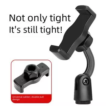 Настольный держатель для мобильного телефона с двойным зажимом и дисковым основанием