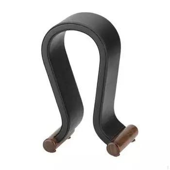 Настольный держатель для наушников, устойчивая подставка для наушников из искусственной кожи с защитой от скольжения для домашнего офиса, чёрный