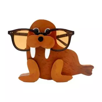 Настольный держатель для очков с изображением животных из мультфильмов, деревянная подставка для очков, декоративные украшения