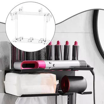 Настольный держатель для парикмахерских инструментов с двумя крючками Акриловые железные аксессуары для дома