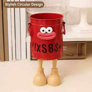 Настольный держатель для ручек, забавная мультяшная форма, металлический держатель для карандашей, гладкая поверхность, без заусенцев, для дома кремовый