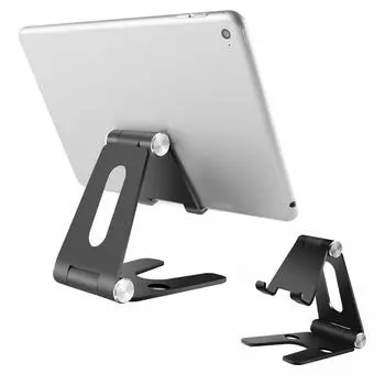 Настольный держатель для телефона. Держатель для мобильного телефона. Складной регулируемый держатель для планшета. One Size чёрный