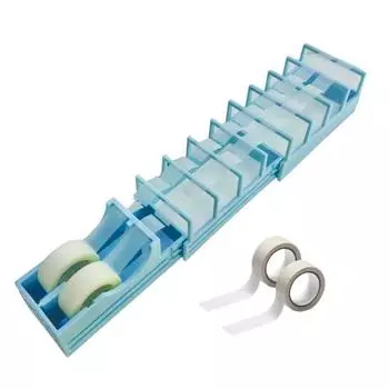 Настольный диспенсер для скотча, выдвижной держатель рулона скотча, двойной диспенсер для рулона скотча для упаковки, скрапбукинга, подарков для любителей рукоделия 1pc зелёный