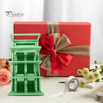 Настольный диспенсер для скотча, выдвижной держатель рулона скотча, двойной диспенсер для рулона скотча для упаковки, скрапбукинга, подарков для любителей рукоделия 1pc фиолетовый