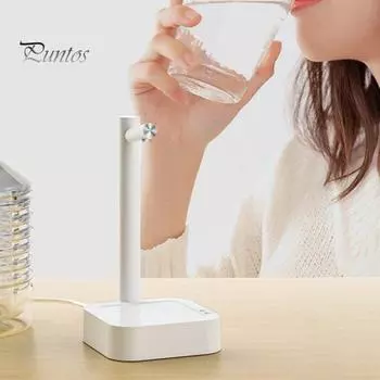 Настольный диспенсер для воды, малошумный, перезаряжаемый через USB, широкая совместимость, 6-уровневый умный автоматический диспенсер для водяного насоса белый