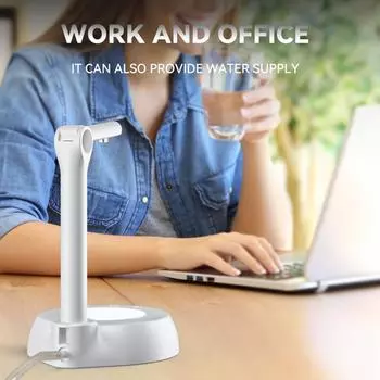 Настольный диспенсер для воды с зарядкой через USB, насос для питьевой воды, автоматический диспенсер для воды для дома, офиса, столовой, ресторана белый