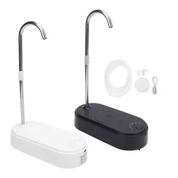 Настольный диспенсер для воды со шлангом, электрический бутылочный насос для питьевой воды, лоток для гостиной, кухни B White