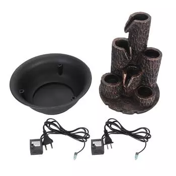 Настольный фонтан «Богатство» увеличивает влажность Небольшой водопад, похожий на водопад, фонтан со светодиодной подсветкой f