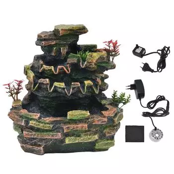Настольный фонтан для помещений с водопадом, электрическое украшение с распылителем для домашнего офиса