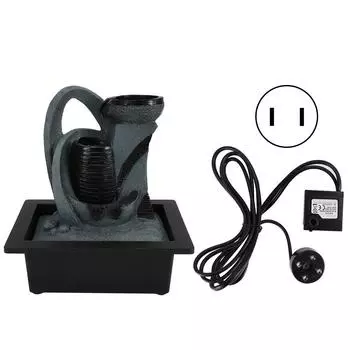 Настольный фонтан для внутреннего использования с водяным насосом и светодиодной подсветкой для домашнего офиса
