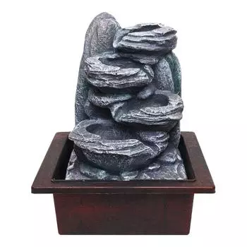 Настольный фонтан, Полирезиновый фонтан для помещений и улицы со светодиодной подсветкой для домашнего декора, Декоративный экспонат, Подарки