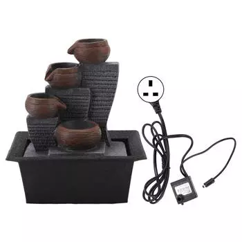 Настольный фонтан с цветной смолой, декоративный водопад для домашнего кабинета