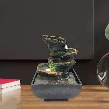 Настольный фонтан, водопад, изделия из смолы, течет для садового декора, стиль A Style A