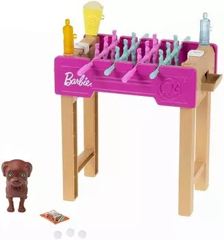 Настольный футбол и мини-игровой набор «Питомец» от Mattel Barbie -