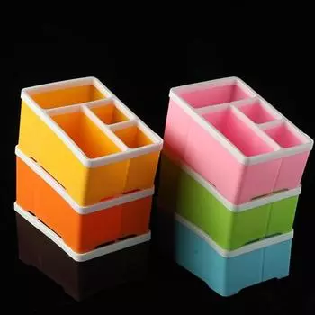 Настольный футляр для хранения, многофункциональный органайзер для макияжа зелёный