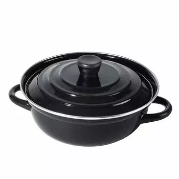 Настольный горшок Pearl Metal Enamel 20 см IH Compatible Limited All Black BLKP Black [BLKP] AZ-5060