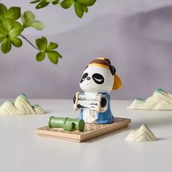 Настольный художественный мультфильм Страна к поэту Цинь Ци Поэма Живопись Мобильный телефон Кронштейн Плоский настольный кронштейн