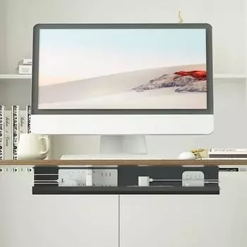 Настольный кабельный лоток, настенный для хранения проводов, пластиковый лоток для управления кабелями, офисный стол, подставка для шнура под столом для использования в офисе X3UC 40 чёрный