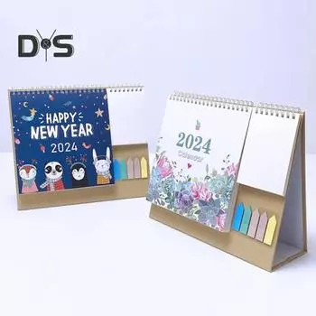 Настольный календарь 2025 года, небольшой настольный перекидной календарь с блокнотами, органайзер на 12 месяцев для домашнего офиса, школы Sets зелёный