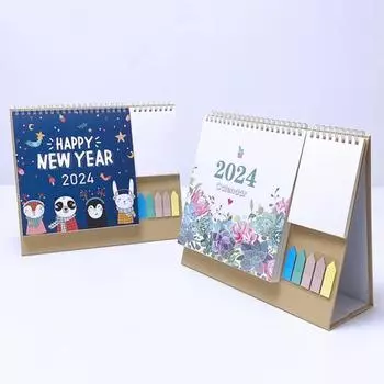 Настольный календарь 2025 года, небольшой настольный перекидной календарь с блокнотами, органайзер на 12 месяцев для домашнего офиса, школы Sets